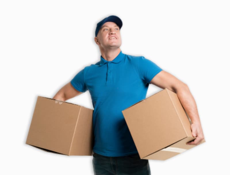 Professional moving team carefully handling furniture
